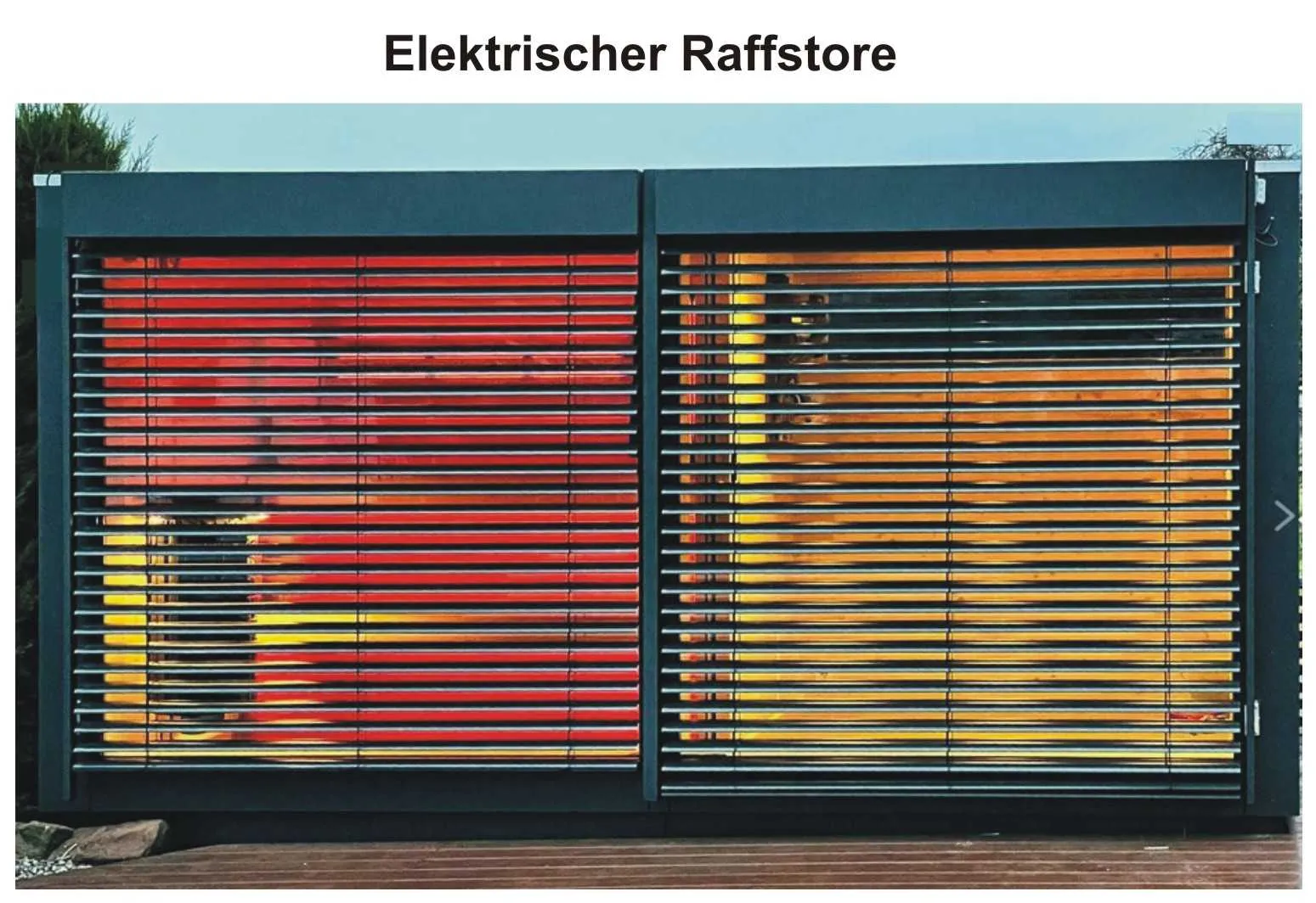 Elekrischer Raffstore Außenjalousie