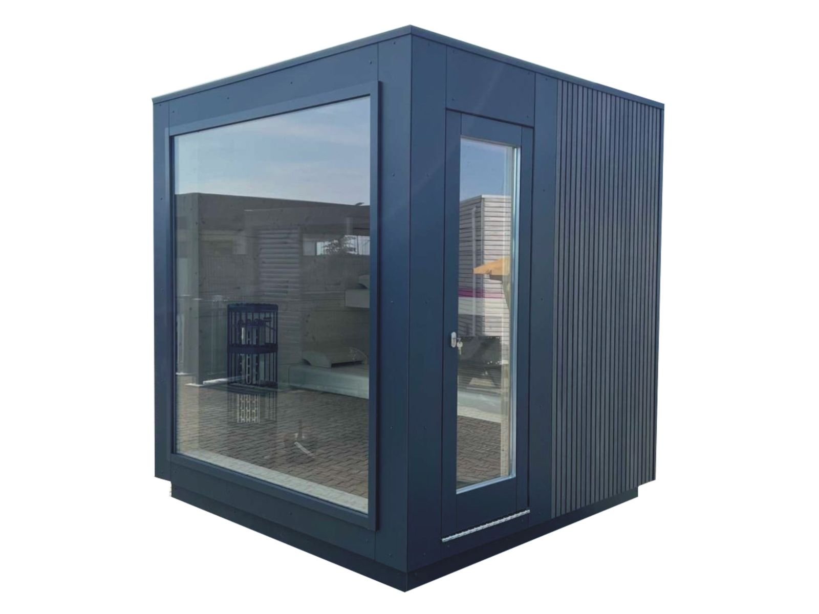 Sauna außen klein kaufen mini mit Holzofen 2-3-4-5-6 Personen outdoor Gartensauna modern Deutschland Österreich Schweiz Finnisch Glasfront Preis Kosten