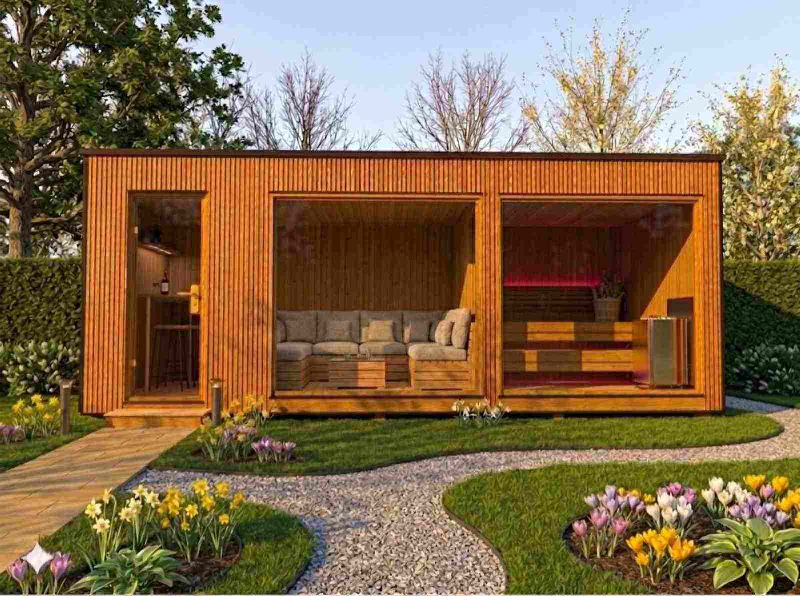 Cube Saunahaus – Saunastil.de – Gartensauna Saunahaus Außensauna Sauna ...