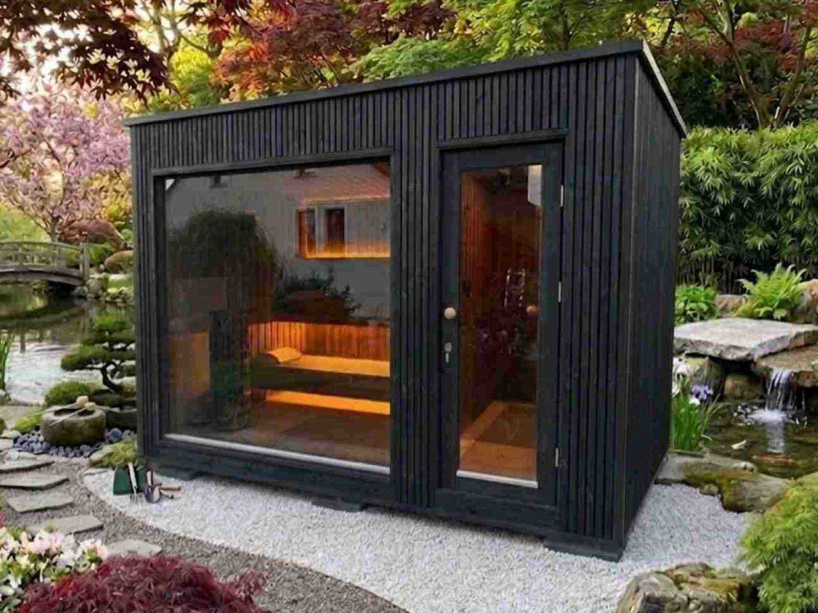 Cube Saunahaus – Saunastil.de – Gartensauna Saunahaus Außensauna Sauna ...