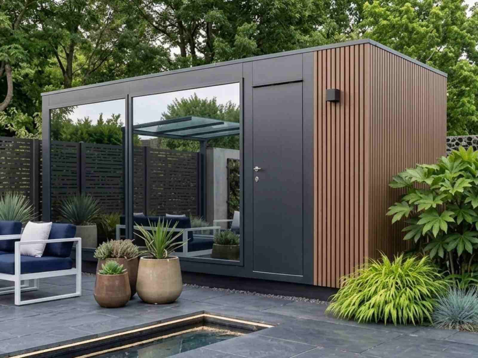 Gartenhaus mit Sauna – Saunastil.de – Gartensauna Saunahaus Außensauna ...