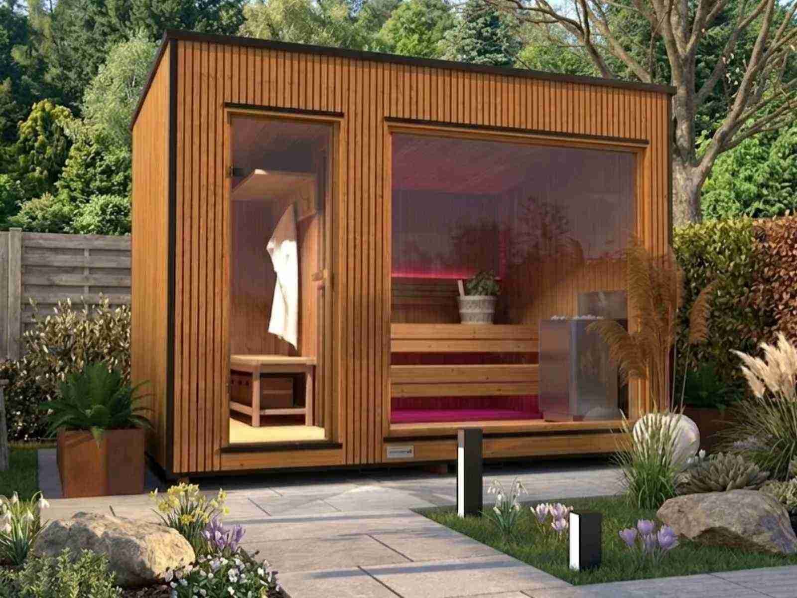 Gartensauna Cube – Saunastil.de – Gartensauna Saunahaus Außensauna ...