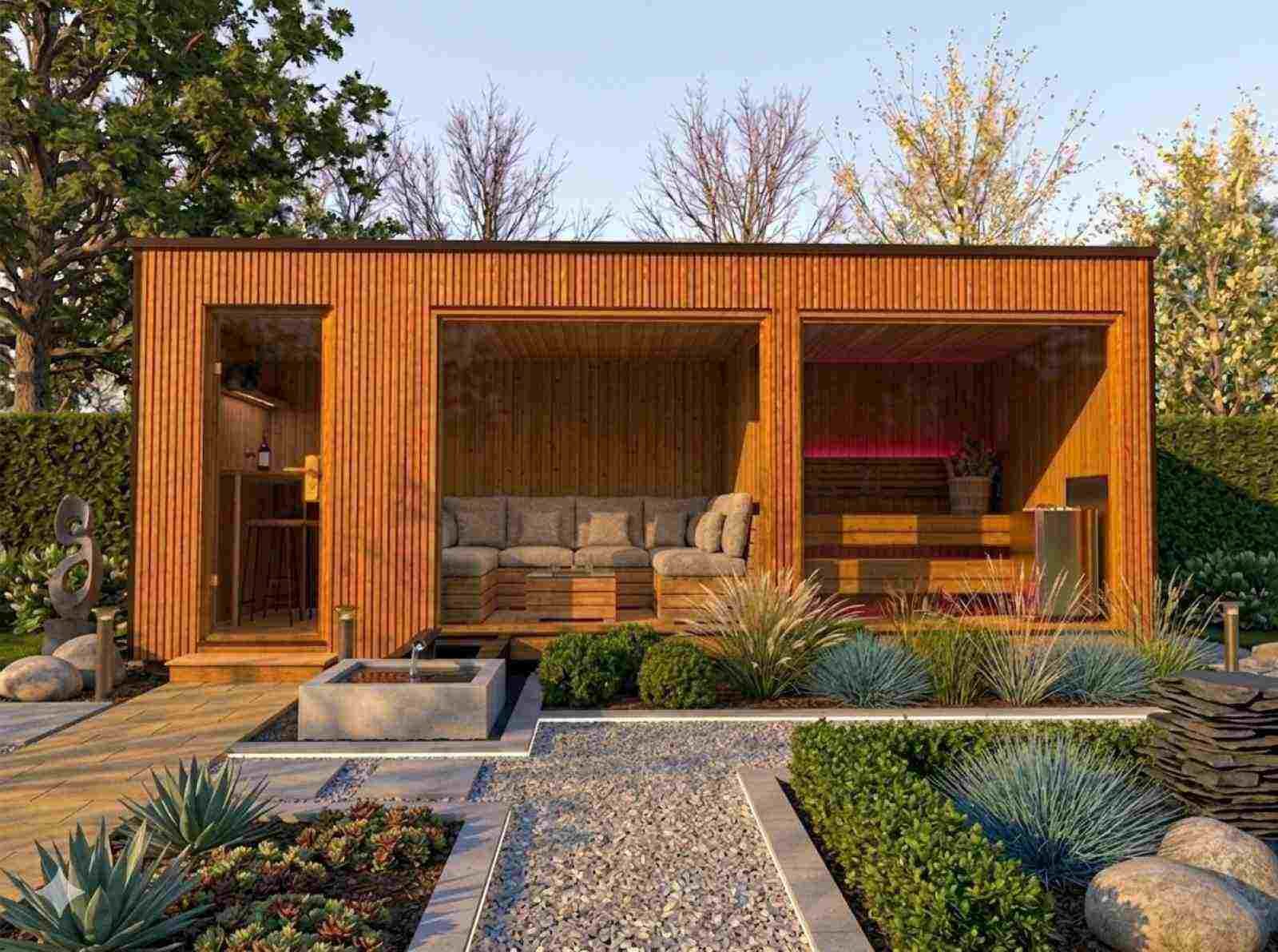 Gartensauna Komplettset mit Ofen – Saunastil.de – Gartensauna Saunahaus ...