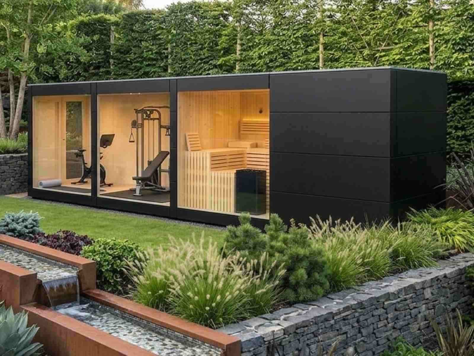 Gartensauna mit Vorraum modern kaufen | Preise