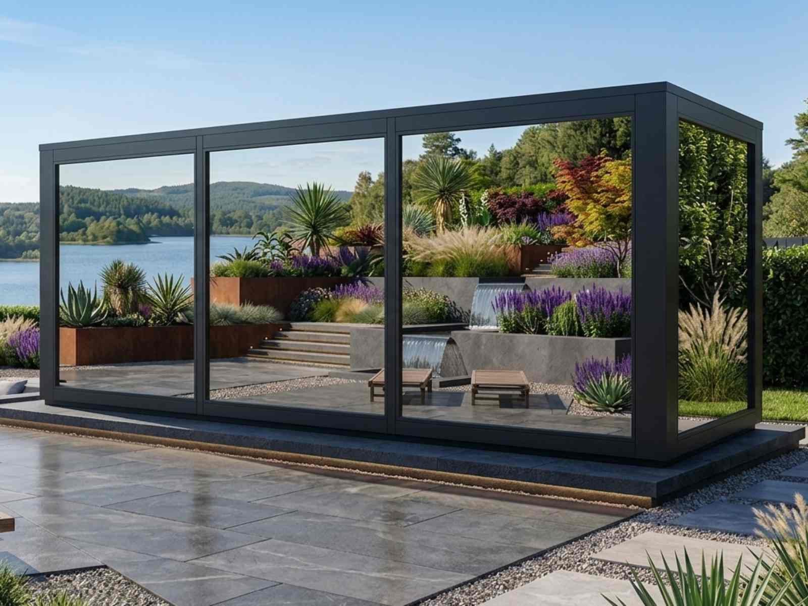 Gartensauna mit Vorraum und Dusche kaufen | Preise