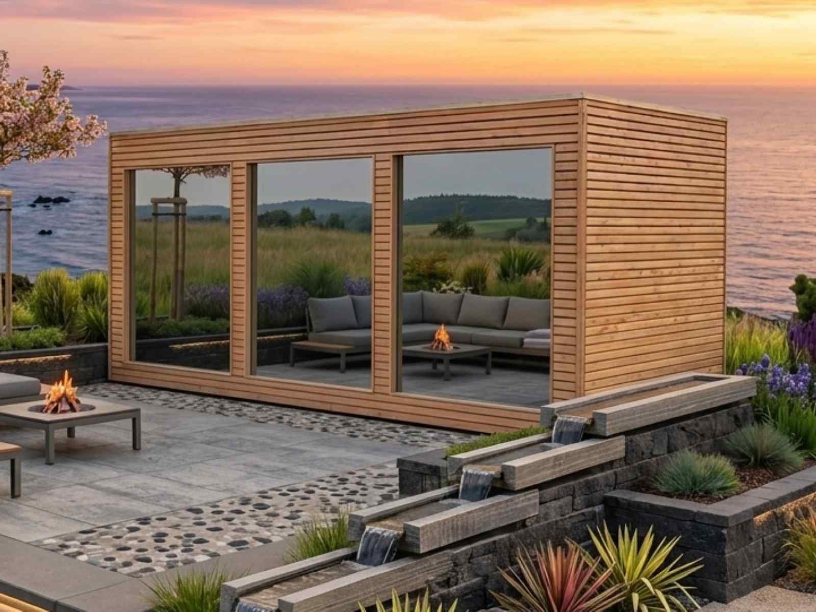 Outdoor Sauna modern kaufen 2 - 4 - 6 Personen